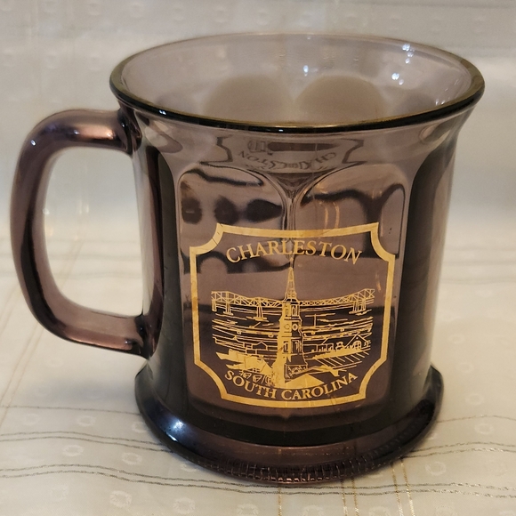 Culver 22K Gold Charleston South Carolina Souvenir Cranberry Glass Mug - Picture 10 of 12